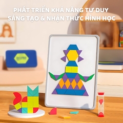 Đồ Chơi Xếp Hình Nam Châm Bằng Gỗ 250 Mảnh Mideer Pattern Blocks 3+