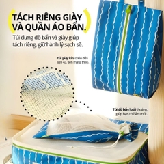 Combo 3 Túi Đựng Đồ Du Lịch Gấp Gọn Hugz- Beach Sunbath