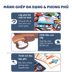 Đồ Chơi Xếp Hình Nam Châm Sáng Tạo Chủ Đề Phương Tiện Mideer Magnetic Game 3+