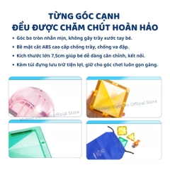 Đồ Chơi Xếp Hình Nam Châm Gia Đình Mideer Colorful Magnetic Tiles 32 Chi Tiết 3+