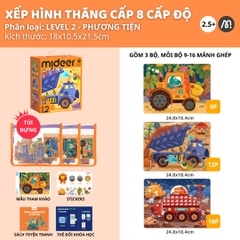 Đồ Chơi Xếp Hình Thăng Cấp Level Up Puzzle- Level 2 Transportation 2+