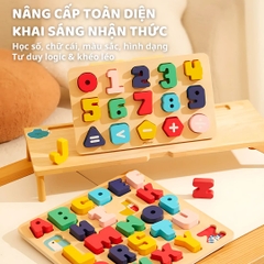Bảng Ghép Hình Chữ Số Mideer Wooden Peg Puzzles 18m+