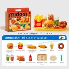 Đồ Chơi Nhập Vai Nấu Ăn Cho Bé Mideer Play Burger Combo 3+