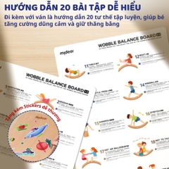 Ván Thăng Bằng Gỗ Cho Bé Mideer Wobble Balance Board 18m+