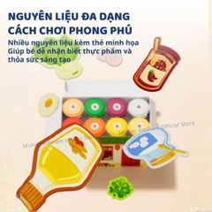 Đồ Chơi Đất Nặn Hữu Cơ Dùng Nhiều Lần Mideer Mellow Dough – Fruit & Veggie Play Set 3+