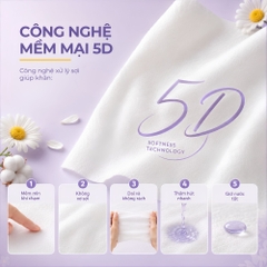 Khăn Lau Mặt Cotton Dùng 1 Lần 60 Tờ Daizy Daily Facial Towel- COMBO 3 Gói