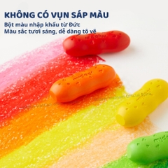 Màu Sáp Lụa Hạt Đậu 12 Màu Mideer Pease Crayons 2+