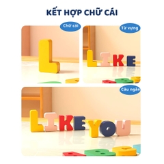 Bảng Ghép Hình Chữ Cái Mideer Wooden Peg Puzzles 18m+