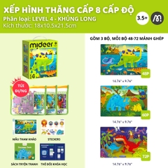 Đồ Chơi Xếp Hình Thăng Cấp Level Up Puzzle- Level 4 Dinosaur's World 3+