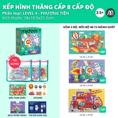 Đồ Chơi Xếp Hình Thăng Cấp Level Up Puzzle- Level 4 Transportation 3+