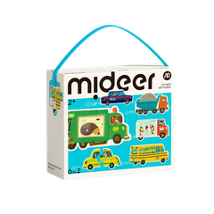 Đồ Chơi Ghép Hình Cho Bé Mideer My First Puzzle- Busy Cars 2+