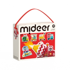 Đồ Chơi Ghép Hình Cho Bé Mideer My First Puzzle- Construction Vehicles 2+