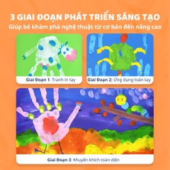 Sách Tô Màu Vẽ Tay Cho Bé Mideer Finger Paint Art Book 3+