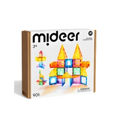 Đồ Chơi Xếp Hình Nam Châm Cho Bé Mideer Colorful Magnetic Tiles 90 Chi Tiết 3+