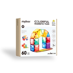 Đồ Chơi Xếp Hình Nam Châm Cho Bé Mideer Colorful Magnetic Tiles 60 Chi Tiết 3+