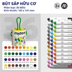 Màu Sáp Lụa Hữu Cơ 36 Màu Mideer Silky Crayons 3+