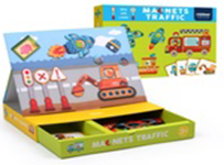Đồ Chơi Xếp Hình Nam Châm Sáng Tạo Chủ Đề Phương Tiện Mideer Magnetic Game 3+
