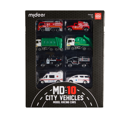 Đồ Chơi Mô Hình Ô Tô Hợp Kim 10 Xe Mideer City Vehicles 3+