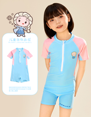 Đồ bơi Cho Bé Gái Size 16 Chính Hãng Mesuca Disney Frozen- Elsa Xanh Hồng