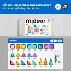Đồ Chơi Xếp Hình Nam Châm Mini Mideer Colorful Magnetic Tiles 42 Chi Tiết 3+