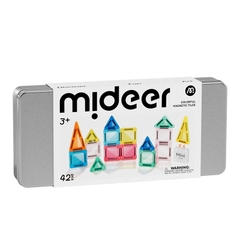 Đồ Chơi Xếp Hình Nam Châm Mini Mideer Colorful Magnetic Tiles 42 Chi Tiết 3+