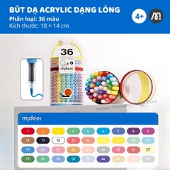 Bút Màu Acrylic Cho Bé Straight Liquid Acrylic Marker - 36 Màu