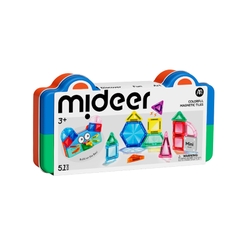 Đồ Chơi Xếp Hình Nam Châm Mini Mideer Colorful Magnetic Tiles 51 Chi Tiết 3+