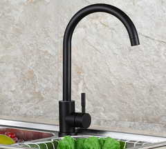 Vòi rửa bát, rửa chén nóng lạnh inox mạ đen GIORMANI VRB23 kèm dây cấp nước inox