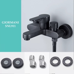 Củ sen tắm nóng lạnh hợp kim đồng mạ đen cao cấp SNL911 - Hàng GIORMANI bảo hành 24 tháng