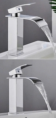 Vòi lavabo, vòi rửa mặt GIORMANI nóng lạnh cao cấp SNL63 kèm đôi dây cấp inox