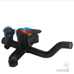 Bộ sen cây tắm nóng lạnh hợp kim đồng mạ đen giá rẻ GIORMANI SC32