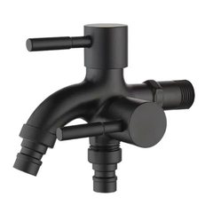 Củ vòi nước đôi, sen tắm lạnh mạ đen cao cấp GIORMANI SL04