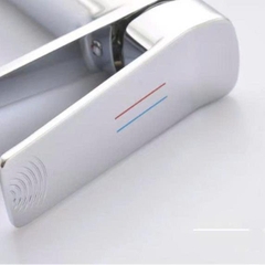 Vòi lavabo, vòi rửa mặt GIORMANI nóng lạnh kiểu vuông cao cấp SNL61 kèm đôi dây cấp inox