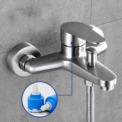 Củ sen tắm GIORMANI nóng lạnh inox 304 đúc nguyên khối cao cấp kết hợp bát sen tăng áp có nút tắt mở SNL910-VHS16