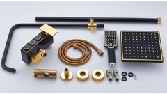 Bộ sen cây tắm nóng lạnh vàng đen 3 nút cao cấp GIORMANI SC30