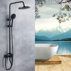 Bộ sen cây tắm nóng lạnh hợp kim đồng mạ đen giá rẻ GIORMANI SC32