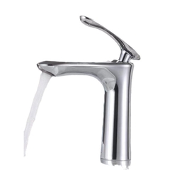 Vòi lavabo, vòi rửa mặt GIORMANI nóng lạnh lá liễu cao cấp SNL60 kèm đôi dây cấp inox