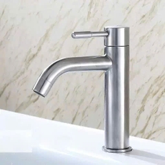 Vòi lạnh chậu rửa mặt lavabo inox 304 cao cấp VL03 tặng dây cấp inox - hàng GIORMANI bảo hành 12 tháng
