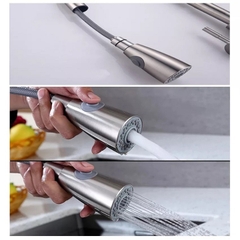 Vòi rửa bát, rửa chén nóng lạnh inox dây rút tiện dụng GIORMANI VRB25 kèm dây cấp nước inox