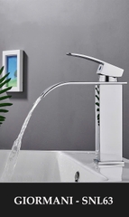 Vòi lavabo, vòi rửa mặt GIORMANI nóng lạnh cao cấp SNL63 kèm đôi dây cấp inox