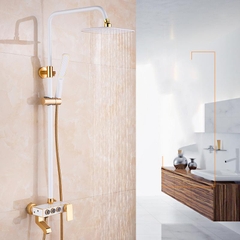 Bộ sen cây tắm nóng lạnh vàng trắng 3 nút cao cấp GIORMANI SC29