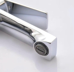 Vòi lavabo, vòi rửa mặt GIORMANI nóng lạnh kiểu vuông cao cấp SNL61 kèm đôi dây cấp inox