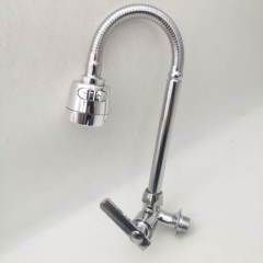 Vòi rửa bát, rửa chén lạnh cắm tường cần mềm 2 chế độ nước VRB912