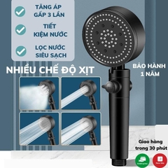 Tay sen tắm màu đen chỉnh chế độ nước có nút tắt mở tiện dụng GIORMANI TS14