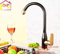 Vòi rửa bát, rửa chén nóng lạnh vàng đen cao cấp GIORMANI VRB17 kèm dây cấp nước inox