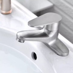 Vòi rửa mặt, vòi lavabo nóng lạnh inox 304 cao cấp GIORMANI SNL58 kèm đôi dây cấp nước inox