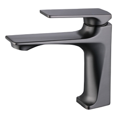 Vòi lavabo, vòi rửa mặt GIORMANI nóng lạnh mạ màu titan cao cấp SNL55 kèm đôi dây cấp inox