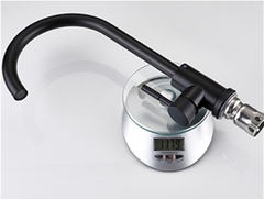 Vòi rửa bát, rửa chén nóng lạnh inox mạ đen GIORMANI VRB23 kèm dây cấp nước inox