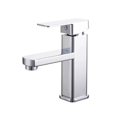 Vòi lavabo, vòi rửa mặt GIORMANI nóng lạnh kiểu vuông SNL16 kèm đôi dây cấp inox
