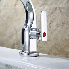Vòi lavabo, vòi rửa mặt rửa tay lạnh hợp kim đồng cao cấp kèm dây cấp nước inox VL04 - hàng GIORMANI bảo hành 24 tháng